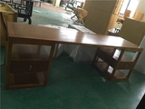 新中式书桌仿古办公桌椅组合古典电脑桌水曲柳实木家具书房写字台