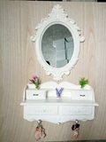 现代简约梳妆台卧室化妆桌欧式梳妆镜壁挂凳子房间家居装饰品包邮