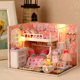 包邮diy手工拼装小屋子追梦天使迷你房子模型玩具送女生生日礼物