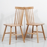 简约白橡木黑胡桃木榉木纯全实木餐椅办公靠背椅子环保舒适家具
