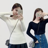 韩版2016学生秋冬纯色套头加厚毛衣女修身显瘦长袖打底针织衫上衣