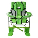 三鼎折叠式儿童自行车座椅宝宝电动车座椅婴儿座椅后置座椅 绿色