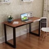 钢木电脑桌双人会议桌学生写字书桌简约办公桌宜家用简易餐桌组合