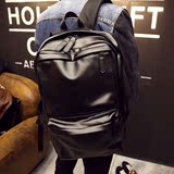 2016男商务双肩包大容量行李包PU皮女背包韩版学生书包旅行电脑包