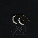 【花枝蔓】超小珍珠天然淡水mini珍珠 14k包金/99银耳环耳圈 自留