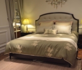 欧式床双人床 美式实木床 软包布艺床 1.8米新古典奢华真皮婚床