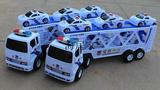 车模运输货柜车男孩超大小车玩具成品塑料救护车警车消防汽车模型