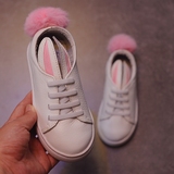 宝宝运动鞋1-2-3岁秋季女童软底韩国百搭小童板鞋兔耳朵小白鞋潮
