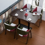 新款酒店 茶 西餐厅咖啡厅桌椅组合甜品店奶茶店小吃店铁艺餐桌椅