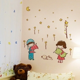可移除墙贴纸 卧室温馨床头背景墙贴画装饰 儿童房女孩房间家装饰