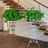 现代简约落地式阳台室内客厅单层绿航绿萝吊兰铁艺工艺花架植物架