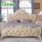 欧式床双人床1.8米实木雕花奢华婚床1.5米软包公主床大床卧室家具