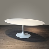 特价北欧现代经典时尚创意玻璃钢郁金香桌圆桌办公桌椭圆形餐桌