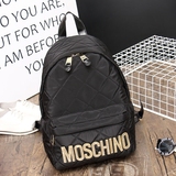 moschino双肩包包欧美潮流时尚菱格字母大容量妈咪背包旅行包书包
