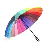 伞长柄伞油画开花学生创意超大超轻防风彩虹折叠碰击布成人晴雨伞