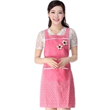 围裙 韩版时尚 女士成人可爱厨房做饭衣服居家纯棉布艺防污工作服