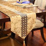 新品样板间时尚现代美式民族风新中式古典桌旗 水钻桌旗桌布