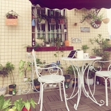 铁艺庭院户外桌椅子 欧式咖啡桌椅套装组合三件套 阳台茶几小圆桌