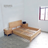 极美家具原创实木床北美进口红橡木双人床日式简约北欧卧室家具