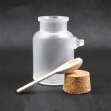 100g 200g 300g  浴盐高档分装瓶 软木盖木勺瓶 ABS 面膜粉瓶