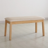 Mizu日式纯实木长凳子北欧MUJI风格水曲柳长餐凳长条凳布艺换鞋凳