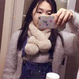 2016冬季韩国流行新款皮草围脖  双球球柔软温暖獭兔毛围巾特价