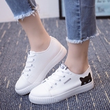 2016秋季新款韩版平底帆布鞋系带小白鞋板鞋休闲运动风学生女鞋子
