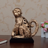 欧式复古创意家居饰品客厅书房小摆件猴年吉祥物猴子摆设可爱装饰