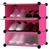 组合式组装衣柜简易树脂衣橱折叠儿童收纳塑料鞋柜多层组合可调节