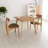 Radius北欧宜家纯实木正方形餐桌日式MUJI白橡木小户型方型餐桌80