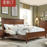 美斯汀 美式乡村风格床实木床欧式双人床1.8米简美主卧大床GE160