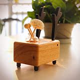 Martube 小鹿斑比木质香薰音乐盒 创意桌面八音盒摆件 送女友礼物