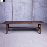 定制黑胡桃木长凳换鞋凳餐桌凳床尾凳餐椅环保家具纯实木长条凳