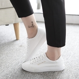 小白鞋女夏季系带韩版白色运动鞋女板鞋平底学生休闲单鞋明星同款