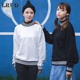 LRUD2016秋季新款韩版半高领套头宽松卫衣女长袖学生潮外套上衣