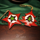 W1962出口欧美圣诞节装饰品 圣诞树挂饰美式风格星星与树挂件包挂
