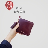 韩国新款韩版真皮短款钱包女流苏牛皮拉链钱包女零钱包手拿卡包女