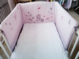 外贸原单婴儿床上用品纯棉透气床围硬质棉超高儿童床靠蒲公英图案