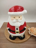 圣诞老人储物收纳罐子糖果罐节日摆件 外贸陶瓷家居装饰 促销特价