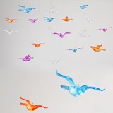 厂家直销酒店商场幼儿园家居装饰鸟 透明多彩鸟 空中装饰 吊饰鸟