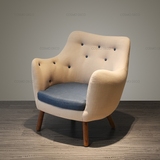 特价实木欧美式单人现代宜家小户型时尚出口咖啡椅沙发休闲椅子
