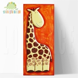 独家原创手工浮雕装饰儿童房卡通立体手绘3D墙挂画-非洲长颈鹿