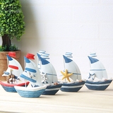 特价 创意铁皮帆迷你小船模型 家居装饰品摆件 隔板装饰小摆设