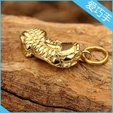 纯黄铜貔貅 纯铜手把件 纯铜钥匙扣 汽车钥匙挂件 手工钥匙扣