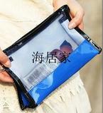 韩版化妆包防水小号化妆袋简约收纳包便携透明手包式布纯色包袋