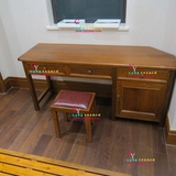 儿童学习桌简易办公桌现代实木书桌电脑桌美式作业写字桌定制书桌