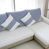 新品平果屋防滑沙发垫布艺加厚田园地中海风格坐垫 沙发套沙发巾