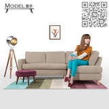墨多家具设计师北欧布艺贵妃位转角现代简约沙发小户型美式可拆洗