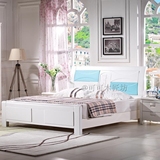 CocoMu 白色简约实木床 橡木婚床 1.8米新中式实木床 送货到家