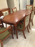 特价美式实木餐桌 长方形简约餐桌椅组合 法式仿古饭桌 宜家餐台
